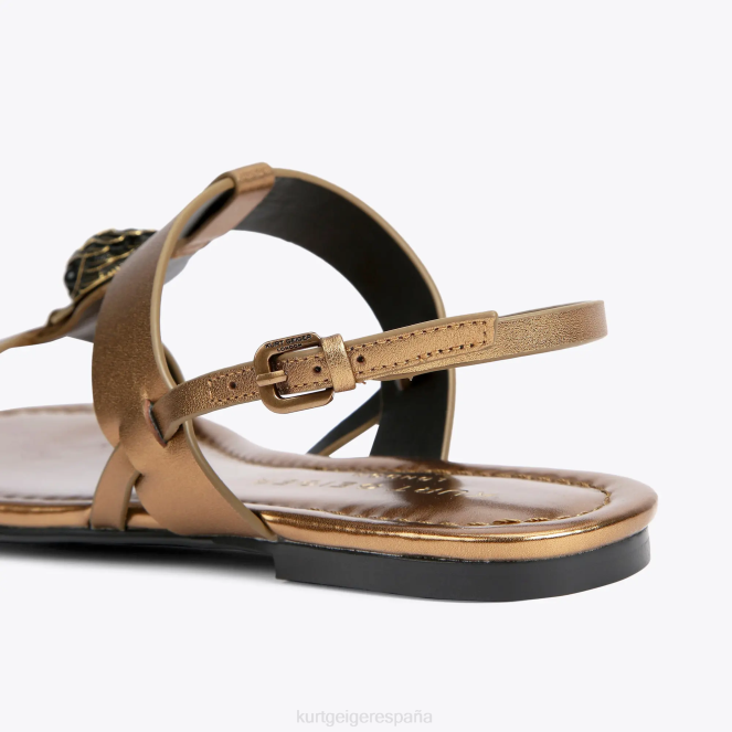 Kurt Geiger mujer sandalia plana london hampton 2LPR430 | calzados bronce